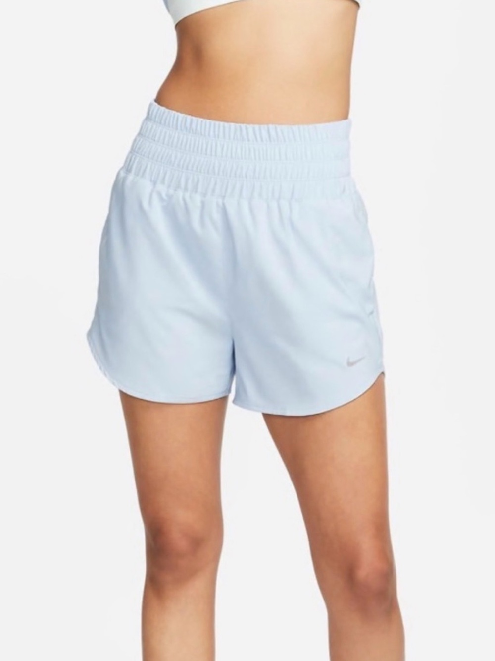 Nike Dri-FIT Ultra High-Waisted 3" Brief-Lined Shorts (Light Blue)